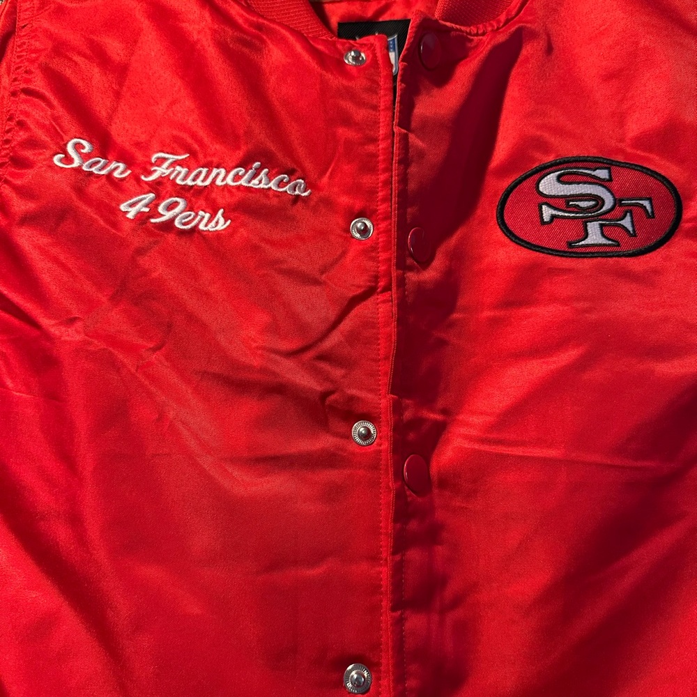 SF 49ers NFL Team Apparel Quilted Lining Jacket Youth 14/16 - Picture 2 of 6